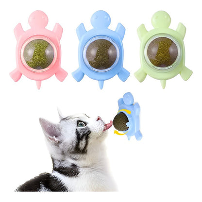 X4 Bola Hierba Gatera Catnip Snack Para Gatos Bola Adhesiva