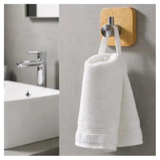 Pack 4 Unidades Colgantes Domesticos Sujetador Multiuso Made Madera Bambu Natural Tonalidad Calida Estilo Nordico Decoracion Interior Minimal Hogar Ambiente Zen