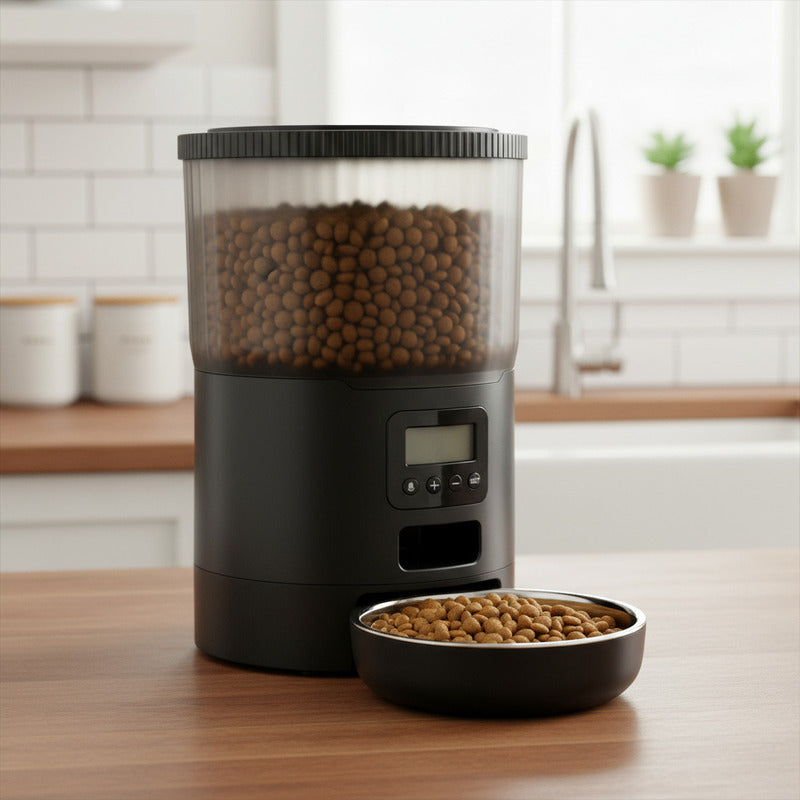 Dispensador Automatico Alimentos Mascotas Comedero 4 Litros