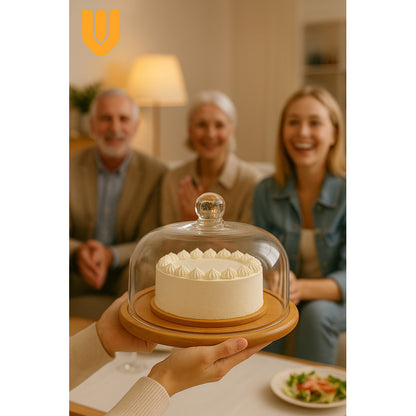 Base Torta Redonda Bambú Porta Cupcakes Soporte Almacenamien