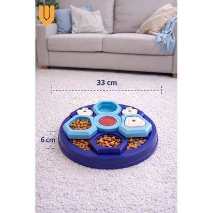 Dispensador Lento Perro Ansioso Plato Interactivo Premio Azul Turquesa Azul Marino Blanco Rojo Multicolor Plato Premio Canino Comedero Lento Interactivo Olfativo Perro Mediano M