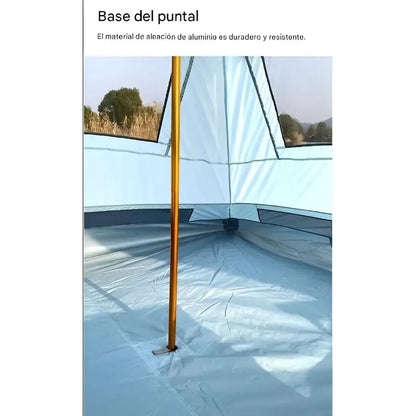 Carpas De Camping Carpa Doble Capa 4 Personas Mosquitero Camping Celeste