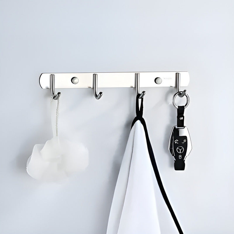 X6 Colgador Perchero Aluminio De Pared Para Toallas Ropa