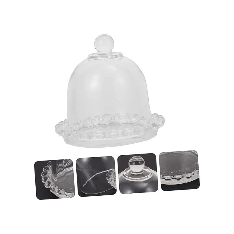 Pack 4 Mantequillero De Vidrio Pocillo Mantequilla Con Tapa