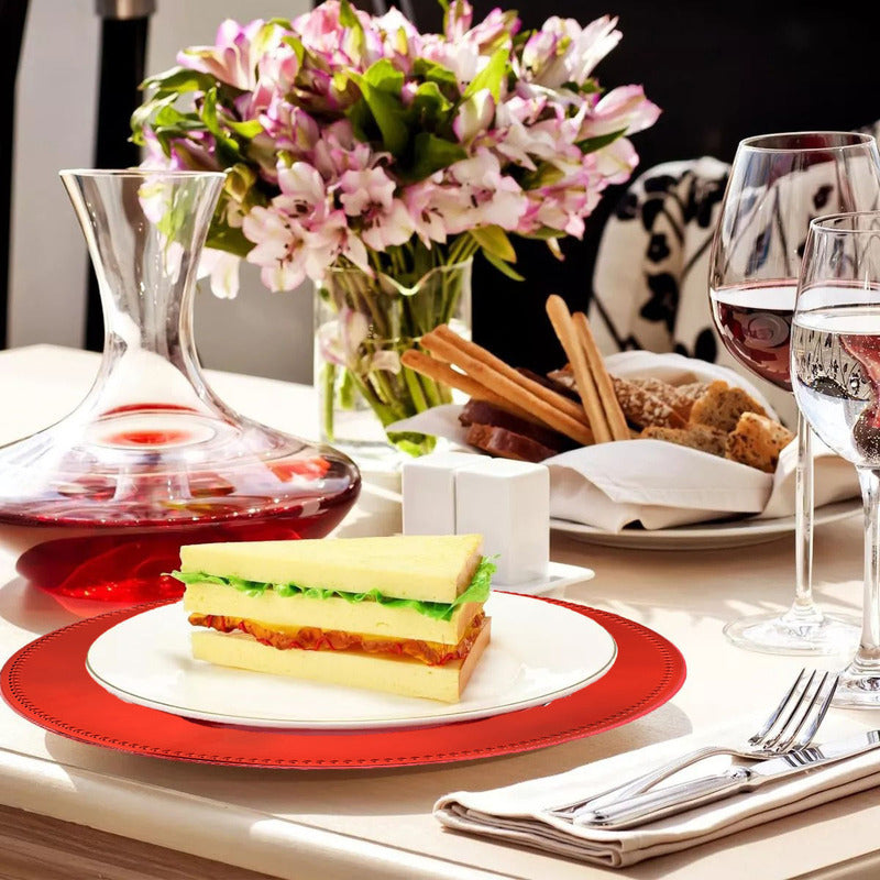 6 Plato Base Navideños Vajilla Navidad Juego De Platos 33cm