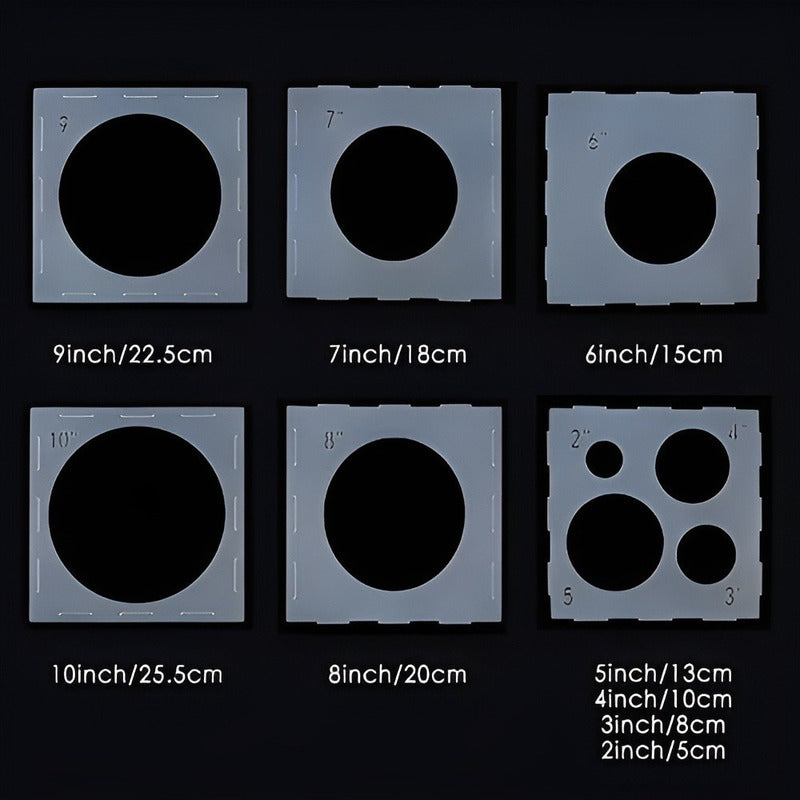 X2 Calibrador De Globos Caja Calibrador Para Globos Plegable Blanco