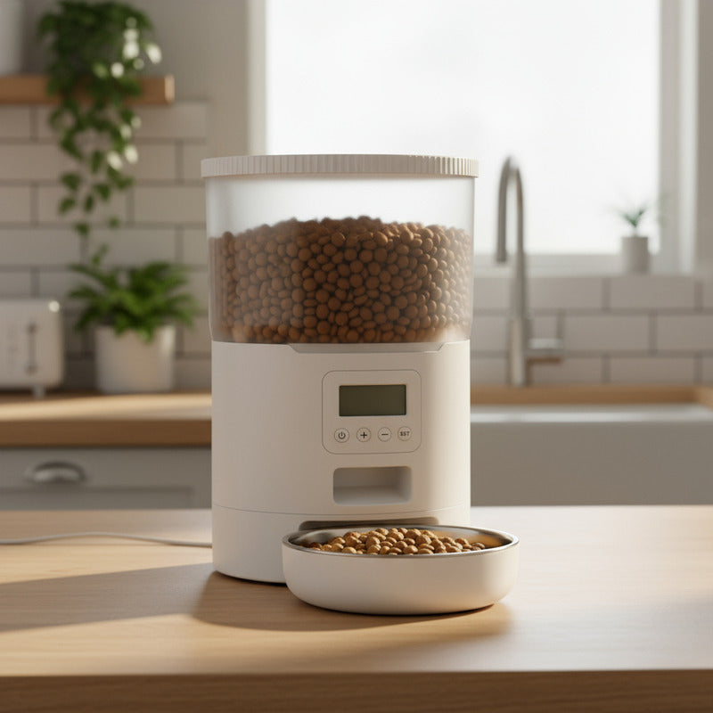 Dispensador Automatico Alimentos Mascotas Comedero 4 Litros