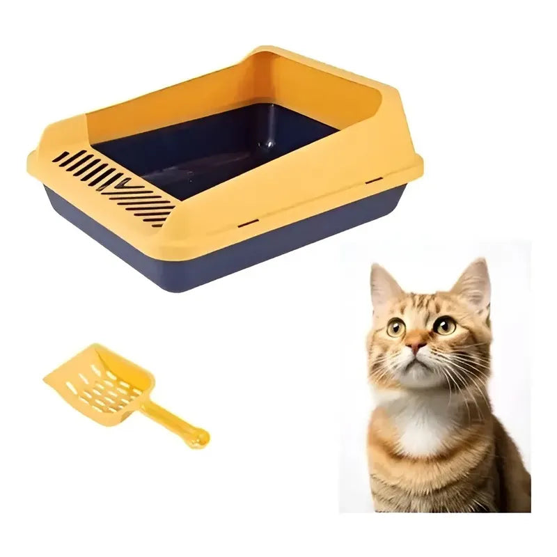 2 Areneros Gato Bandeja Sanitaria Ecologica Caja Arena Pala Multicolor