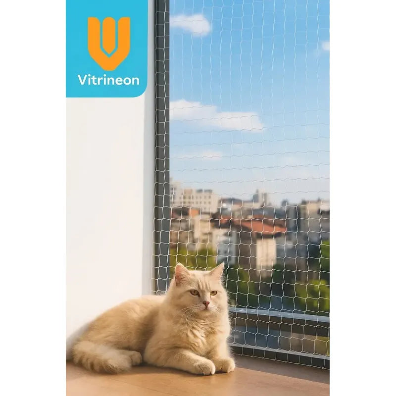 Malla Resistente Balcón Mascotas Nailon Transparente 4x3 Mts 2 Unidades Blanco