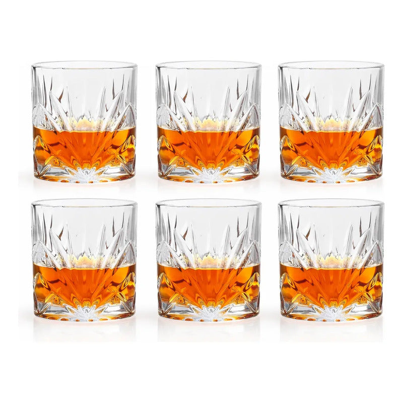 6 Vaso De Whisky Vintage Vasos Whisky Vaso De Vidrio 300 Ml Transparente
