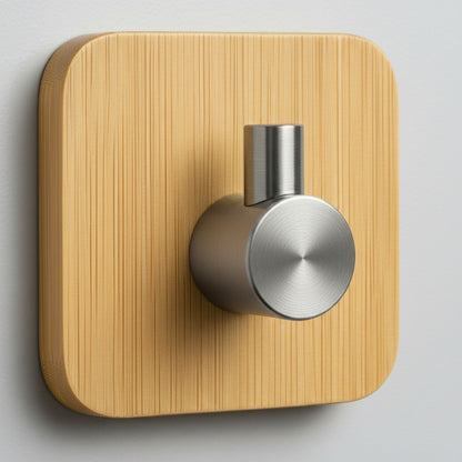 Colgador Bambu Colgador Perchero Pared Acero Inoxidable