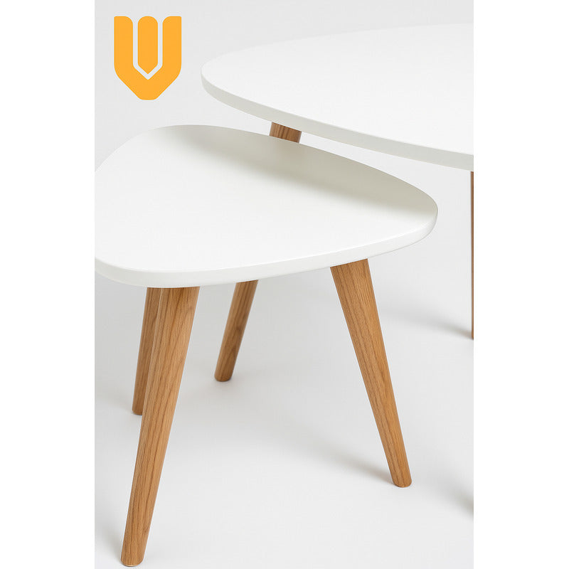 Mesas Centro Nordicas Diseño Escandinavo Blanco Madera Mdf S