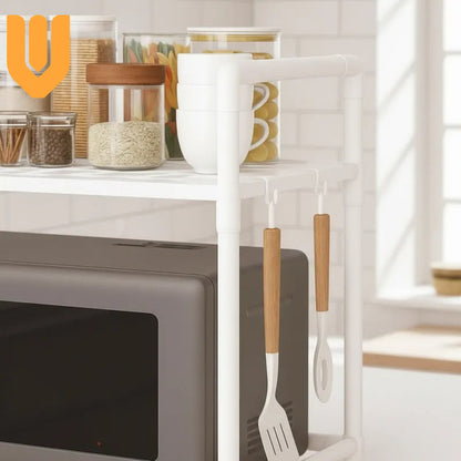 Estante Organizador Para Microonda Soporte Repisa Con Gancho