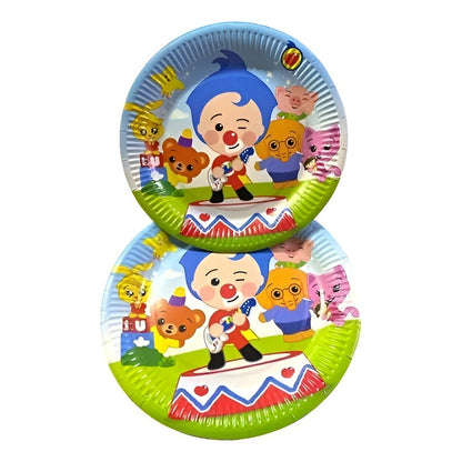 X20 Platos Cumpleaños Platos Desechable Plim Plim Cumpleaños Plim Plim