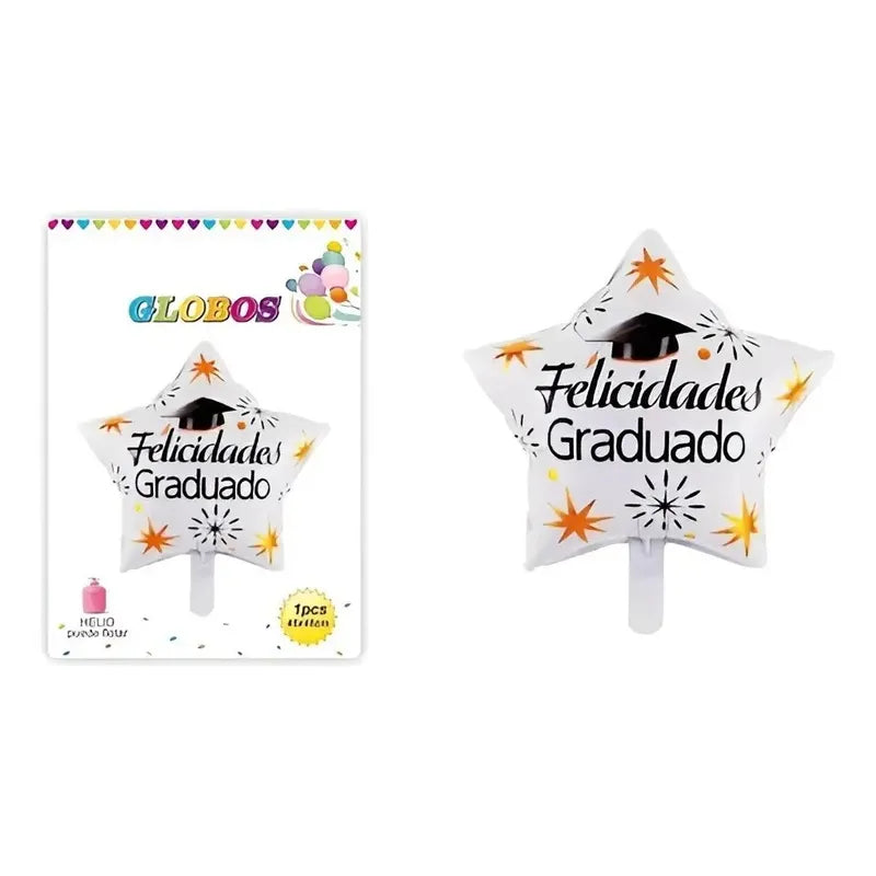 Globos Decoración Graduacion Globo Metalizado Graduacion 465 Blanco