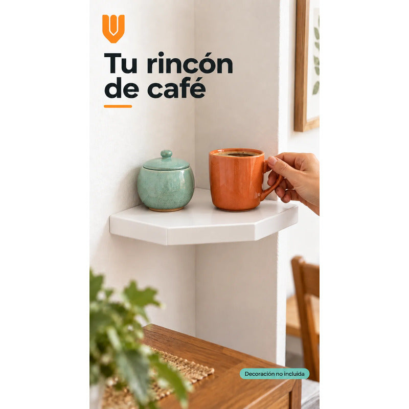 Repisa Esquinera Flotante Mdf Blanco 30x30 Cm Vitrineon Cl Blanco Repisa Esquinera Flotante Estante Mdf Marrón Decoración Rincón Pared Hogar Plantas Adornos Fotografías Living 30x30