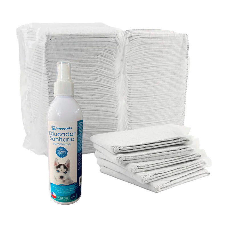 50 Sabanillas Para Perros + Educador Sanitario Perro 230 Ml