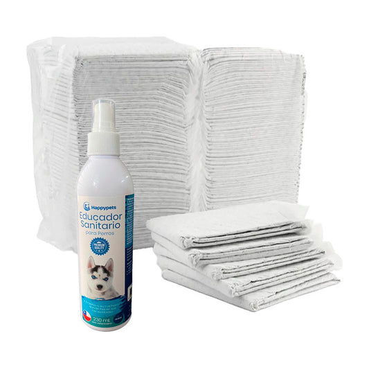 50 Sabanillas Para Perros + Educador Sanitario Perro 230 Ml