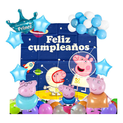 Set Cumpleaños Peppa Pig Cumpleaños Peppa Pig Globos 57pcs