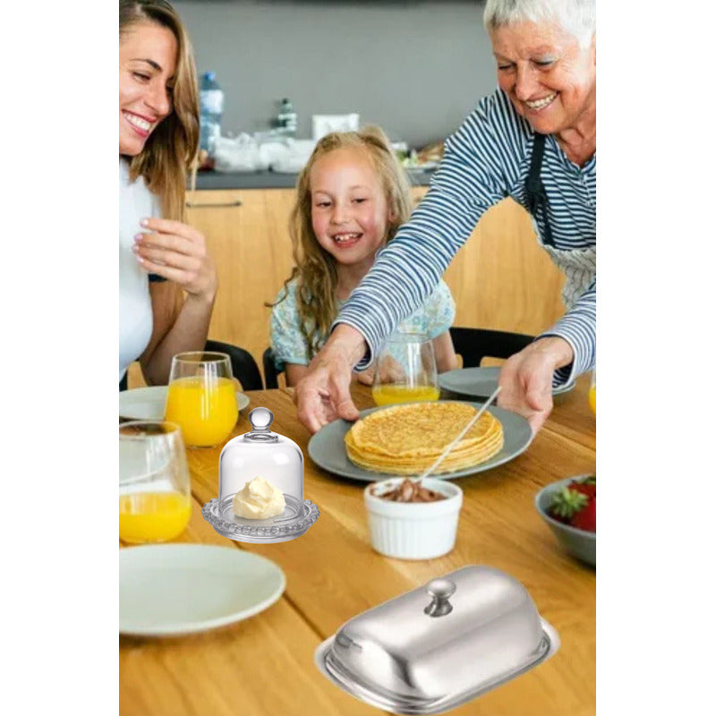 Porta Queso Pocillo De Vidrio Porta Queso Frascos Con Tapa
