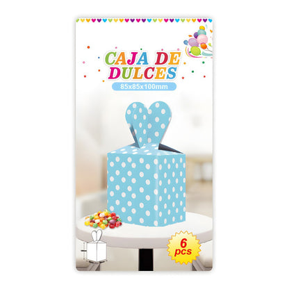X6 Cajas De Regalo Para Dulces Cotillón Decoración Cumpleaño