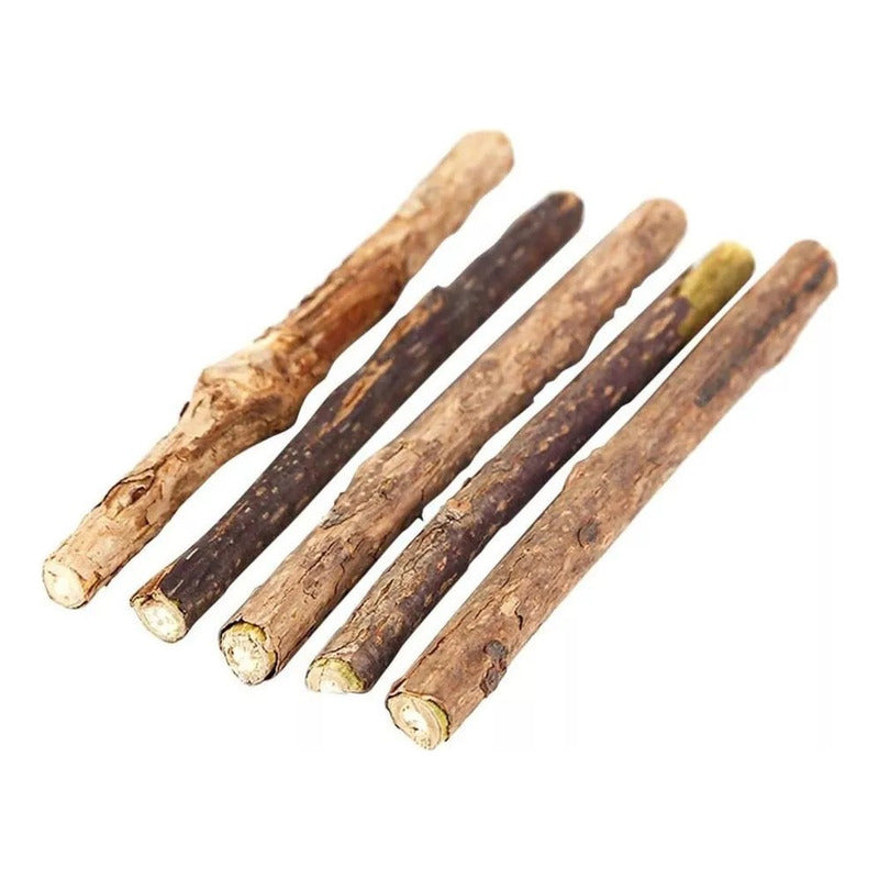 X5 Snack Para Gatos Palitos Hierba Gatera Juguete Yerba Gato Marrón