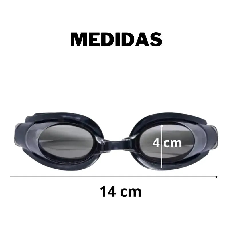 Lentes Natación Vitrineon Cl Niños Antiparras Uv Estuche
