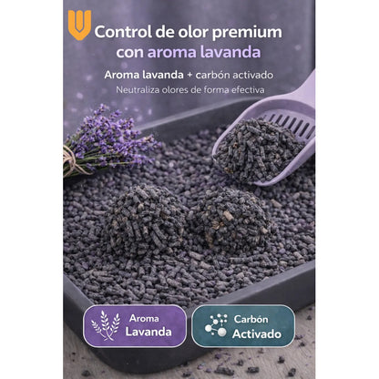 2 Arena Tofu Carbon Activado Sanitaria Gatos Mascotas 2.5 Kg 2 Unidades Carbon Activado Lavanda