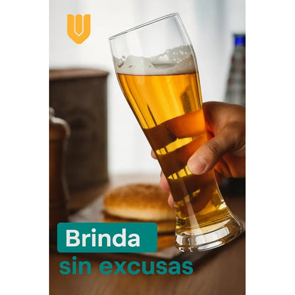 Set 18 Vasos Cerveceros Vidrio 710ml Transparente 23cm Altur Vasos Cerveceros 710ml 23cm Boca 8cm Transparente Cristal Resistente Lavavajillas Reutilizable Hogar Bar Piscola Cerveza Set 18