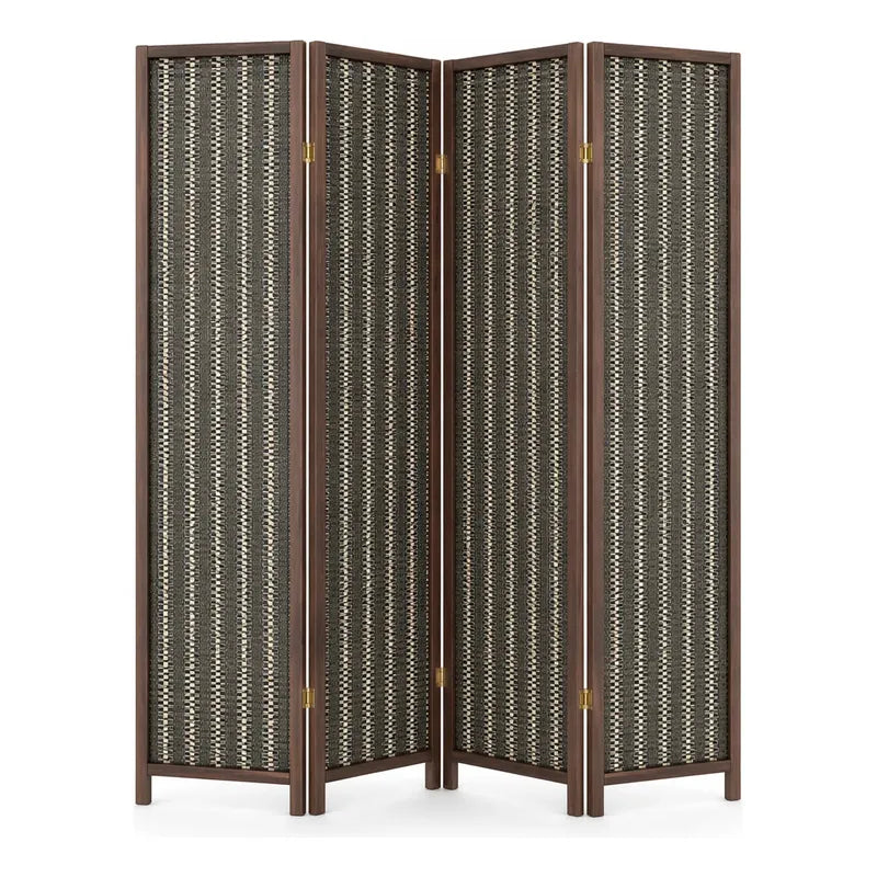 Biombo Separador Ambientes 4 Paneles 180cm Tela Plegable Bio Biombo Tela Trenzada Panel Plegables Decoración Interior Elegante Divisor Ambientes Estilo Contemporáneo Funcional Hogar Beige