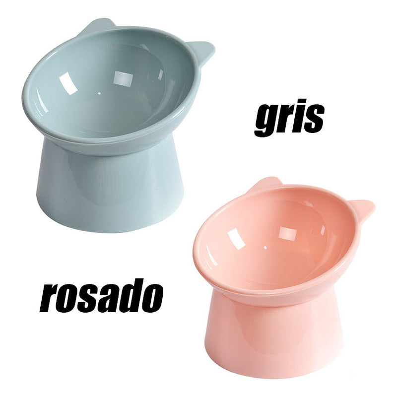 Platos Para Gatos Y Perros Comedero Kawaii Mascotas Tazon Color Gato Rosa