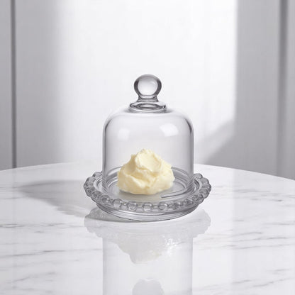 Porta Queso Pocillo De Vidrio Porta Queso Frascos Con Tapa Transparente