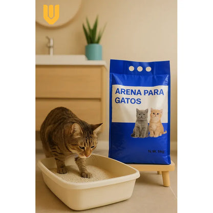 Arena Gatos Premium 5kg Manzana Baja Polvareda Larga Duració