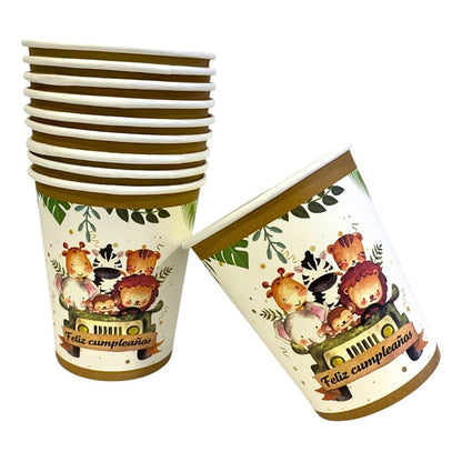 X30 Vasos Safari Decoracion Desechables Fiesta Celebracion