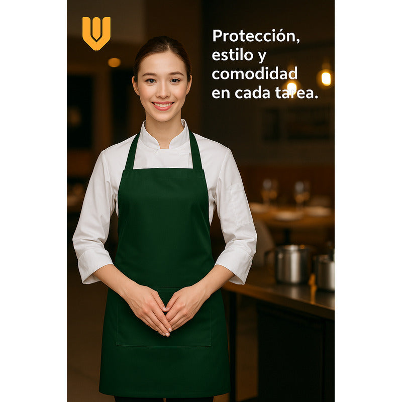 Pechera Delantal De Cocina Impermeable Ajustable Multiusos