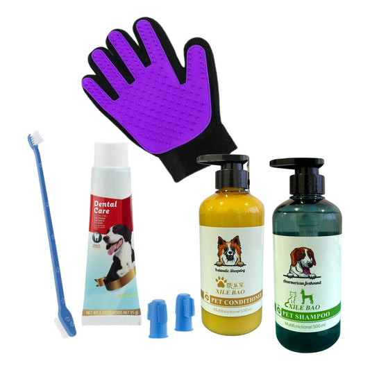 Set Higiene Para Mascotas Shampo Acondicionador Perro Gato