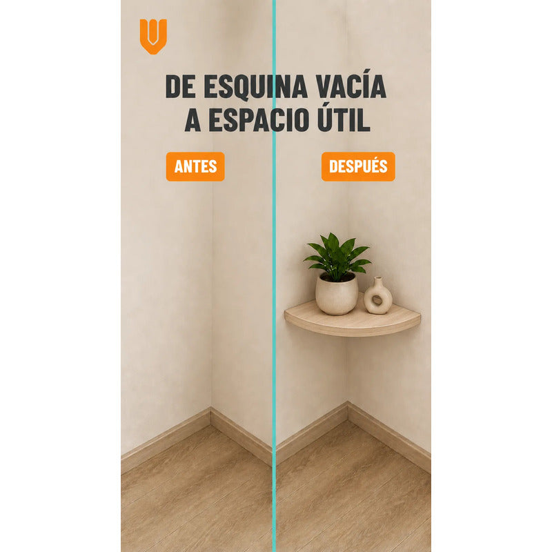 Repisas Flotante Beige Acabado Madera Pared 30cm Esquinera Repisa Esquinera Flotante Acabado Madera Cuarto Círculo Borde Curvo Fijación Oculta Mural Decorativa 30cm