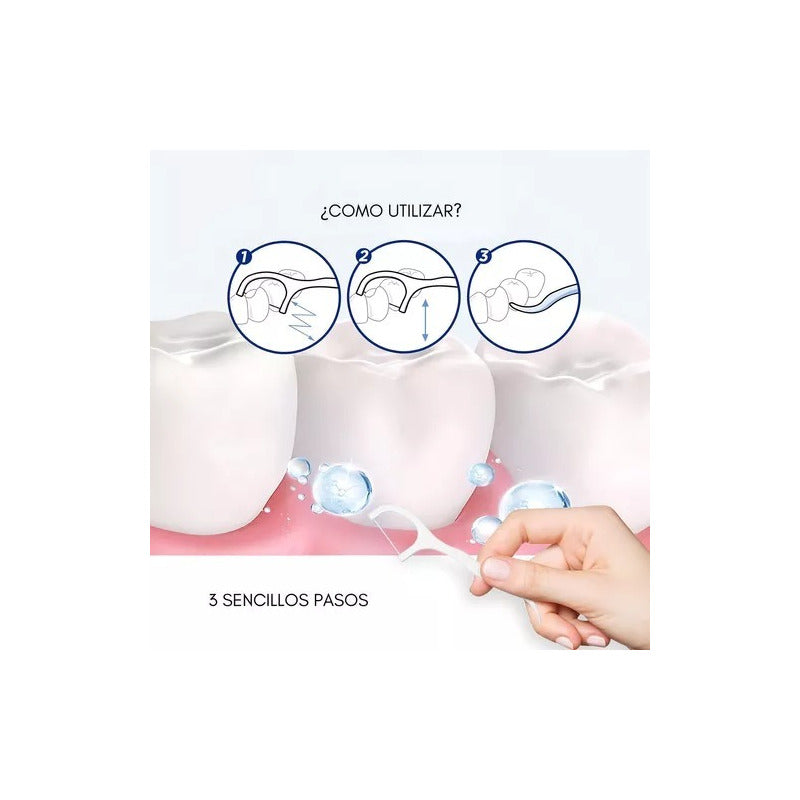 Hilo Dental Limpiador De Diente Dental Hilo Dental 30 Piezas