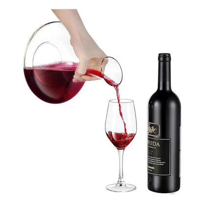 Set Aireador Para Vinos Decantador + X2 Copas De Vino Copas Transparente