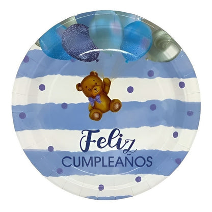 Platos Desechable Feliz Cumpleaños Decoracion Cumpleaños