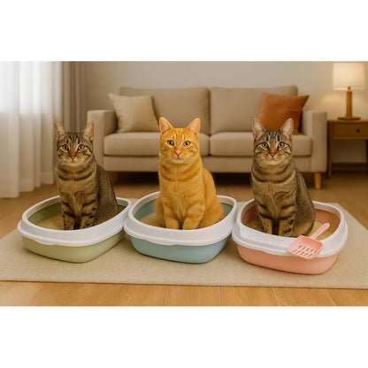 Arenero Gato Caja Arena Bandeja Sanitaria Incluye Pala Multi Verde