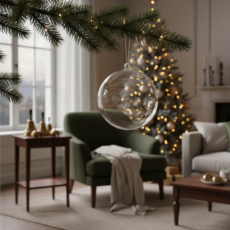 6 Esferas Acrílico Navidad Esfera Acrilico Bola Navidad 10cm