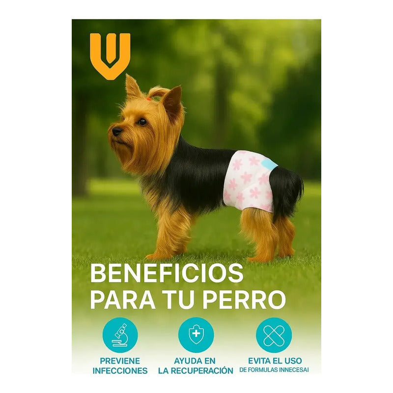 22 Pañales Perro Macho Pañal Faja Hembra Calzon Perro Gato L Blanco Hembra L 52x32cm/macho L 65x20cm Blanco - Hembra L 52x32cm/macho L 65x20cm
