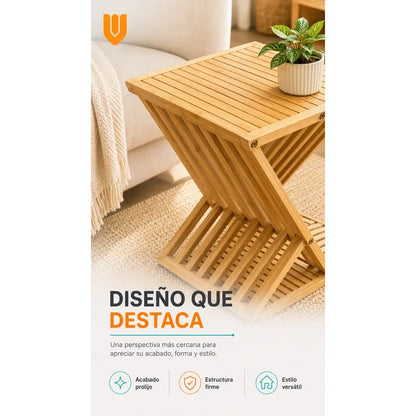 Mesa Plegable De Madera Natural Ahorra Espacio Hogar Terraza Madera Natural Beige Miel Claro Tonos Cálidos Vetas Visibles Nudos Auténticos Acabado Rústico Hogar Terraza Camping