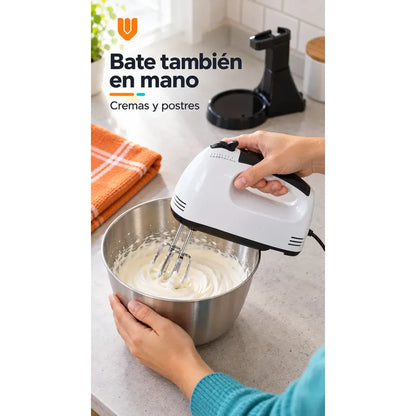 Batidora Electrica 7 Velocidades Base Tazon Pedestal Blanco Batidora Eléctrica Mano Base Tazón Mezcladora Repostería 350 W 7 Velocidades Batidores Ganchos Postres Cremas 50 Y 60 Hz
