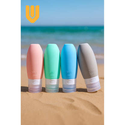 Set 4 Botellas De Viaje Botellas Viaje Porta Shampoo 60 Ml