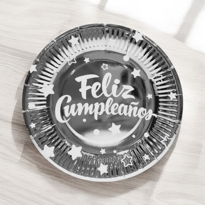 10 Platos Cumpleaños Desechables Decoración Cumpleaños 884