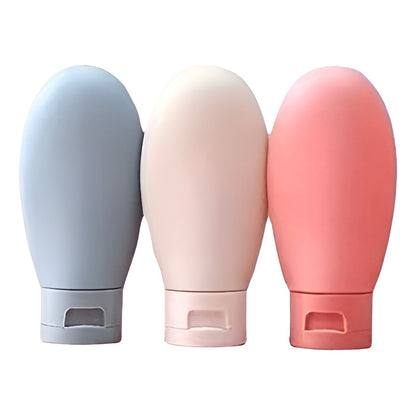 Pack 3 Botellas De Viaje De Silicona Dispensador Viaje 60ml