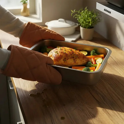 2 Bandeja Para Horno Bandeja Acero Inoxidable Multiuso 31x21 Gris