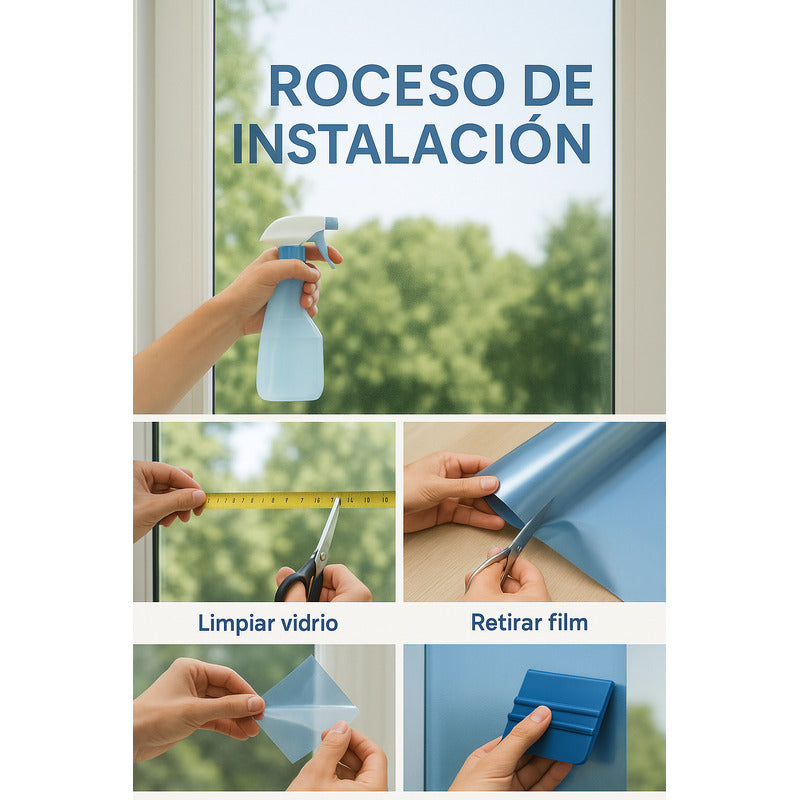 Privacidad Hogar Familiar Vinil Espejo Film Solar Ventanas C